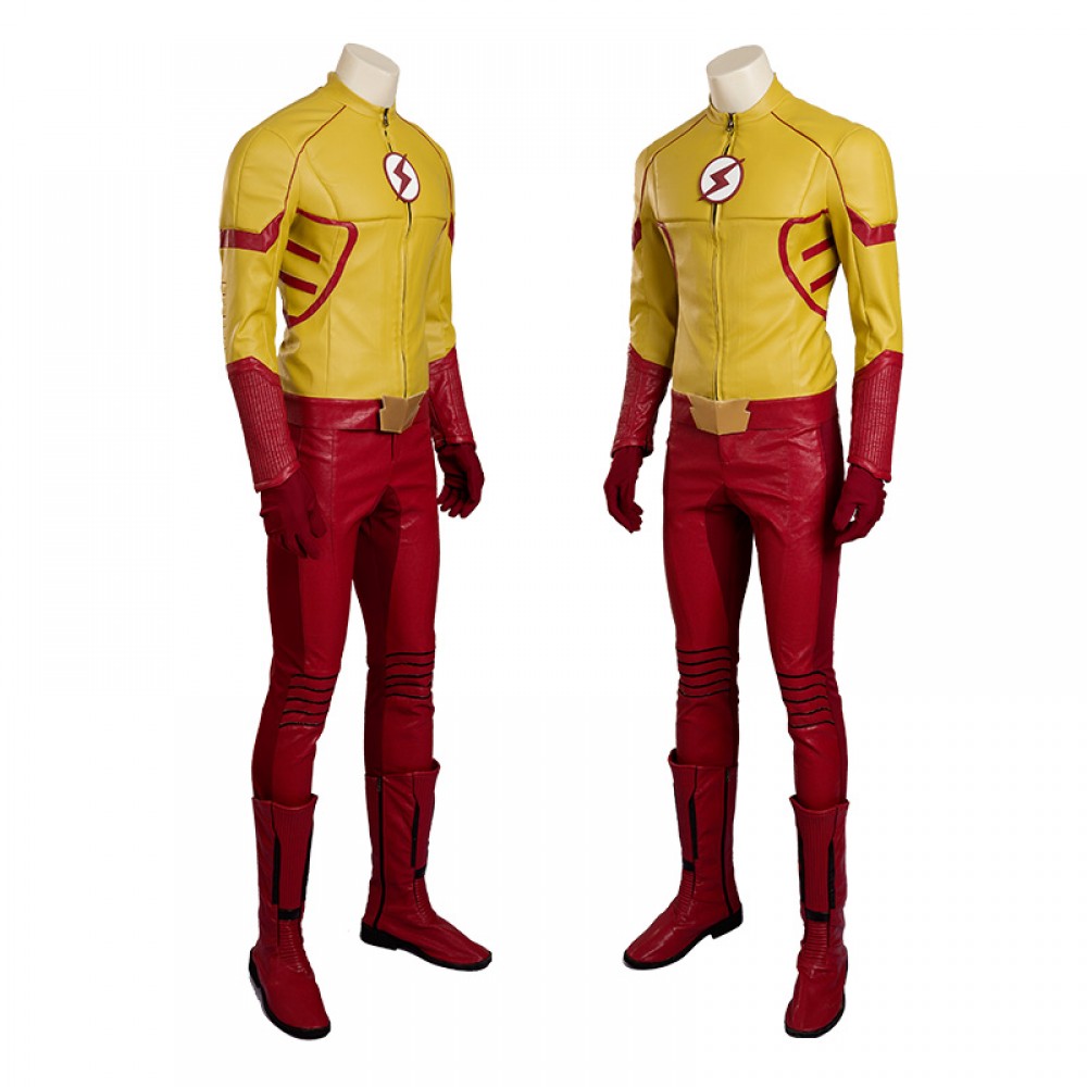 New The Flash Season 3 Wally West Kid Flash Cosplay Costume Full Set 