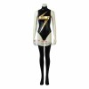 Captain Marvel Costume Carol Danvers Black Thunder Logo Jumpsuit Cosplay Costumes